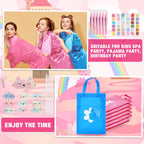 Toulite 10-Set Spa Party Kit – Satin Robes, Slippers & Nail Art for 10 Guests
