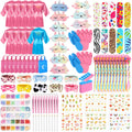 Toulite 10-Set Spa Party Kit – Satin Robes, Slippers & Nail Art for 10 Guests