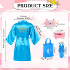 Toulite 10-Set Spa Party Kit – Satin Robes, Slippers & Nail Art for 10 Guests