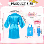Toulite 10-Set Spa Party Kit — Satin Robes, Slippers, Nail Tools for Sleepovers