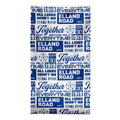 Leeds - Word Montage - White & Blue Beach Towel - Microfibre Retro Beach Towel - 150cm x 75cm
