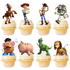 48Pcs Toy Inspired Story Cupcake Toppers – 8 Designs for Birthday Cakes & Cupcakes