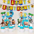 48Pcs Toy Inspired Story Cupcake Toppers – 8 Designs for Birthday Cakes & Cupcakes
