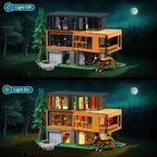 TOY PLAYER Forest House Building Set with Lights – Haunted Villa Architecture for Adults