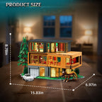 TOY PLAYER Forest House Building Set with Lights – Haunted Villa Architecture for Adults