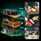 TOY PLAYER Forest House Building Set with Lights – Haunted Villa Architecture for Adults