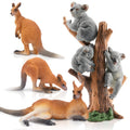 Toymany 7PCS Australian Wildlife Figurines – Koala & Kangaroo Set for Play, Cake Toppers, and Learning