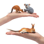 Toymany 7PCS Australian Wildlife Figurines – Koala & Kangaroo Set for Play, Cake Toppers, and Learning