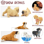 Toymany 12PCS Mini Dog Figurines Playset – Realistic Hand-Painted Puppy Figures for Cake Toppers & Kids’ Gifts