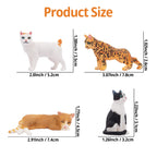 Toymany 8PCS Realistic Cat Figurines Set — Educational Cat Figures for Kids 3+ | Cake Toppers & Gifts