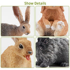 Toymany 12-Piece Easter Bunny Figures – Kids' Farm Animal Toys, Cake Toppers & Party Favors