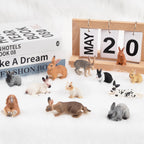 Toymany 12-Piece Easter Bunny Figures – Kids' Farm Animal Toys, Cake Toppers & Party Favors