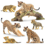 Toymany 7PCS Leopards Figurines – Realistic Jungle Family Playset & Cake Toppers