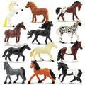 Toymany 12-Pack Tiny Horse Figurines (2-3 inches) - Pony Miniatures for Cake Toppers & Gifts