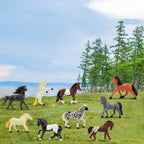 Toymany 12-Pack Tiny Horse Figurines (2-3 inches) - Pony Miniatures for Cake Toppers & Gifts