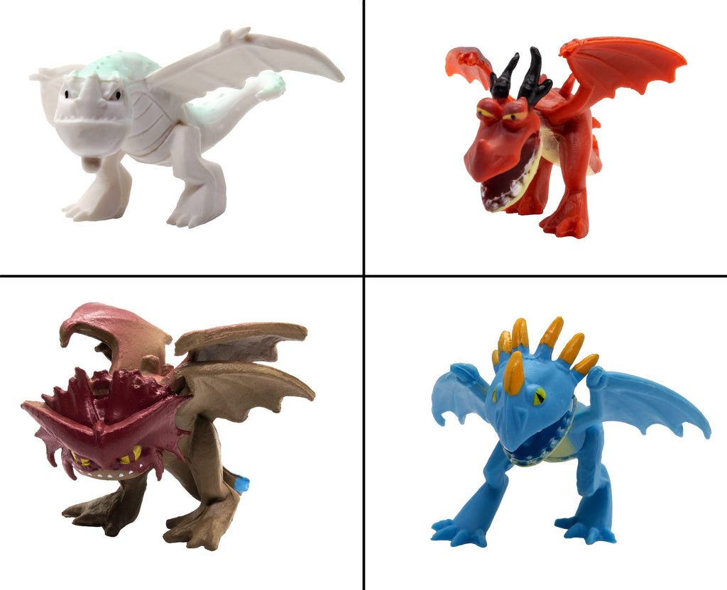 Toysvill Dragon Mini Figures Set – 12 Multicolor Cake Toppers (1.78 in)