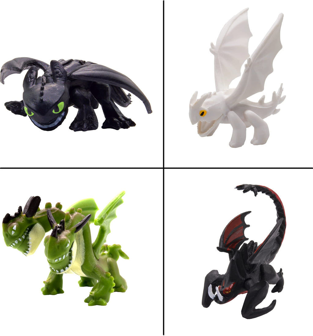 Toysvill Dragon Mini Figures Set – 12 Multicolor Cake Toppers (1.78 in)
