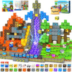 Toyvimo 200-Piece Magnetic Blocks with Board – STEM Sensory Toy for Kids 3–12