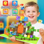 Toyvimo 200-Piece Magnetic Blocks with Board – STEM Sensory Toy for Kids 3–12
