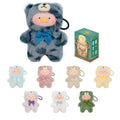 TOYZERO+ Lulu The Piggy Blind Box – 6-Pack Vintage Teddy Plush Keychain Set