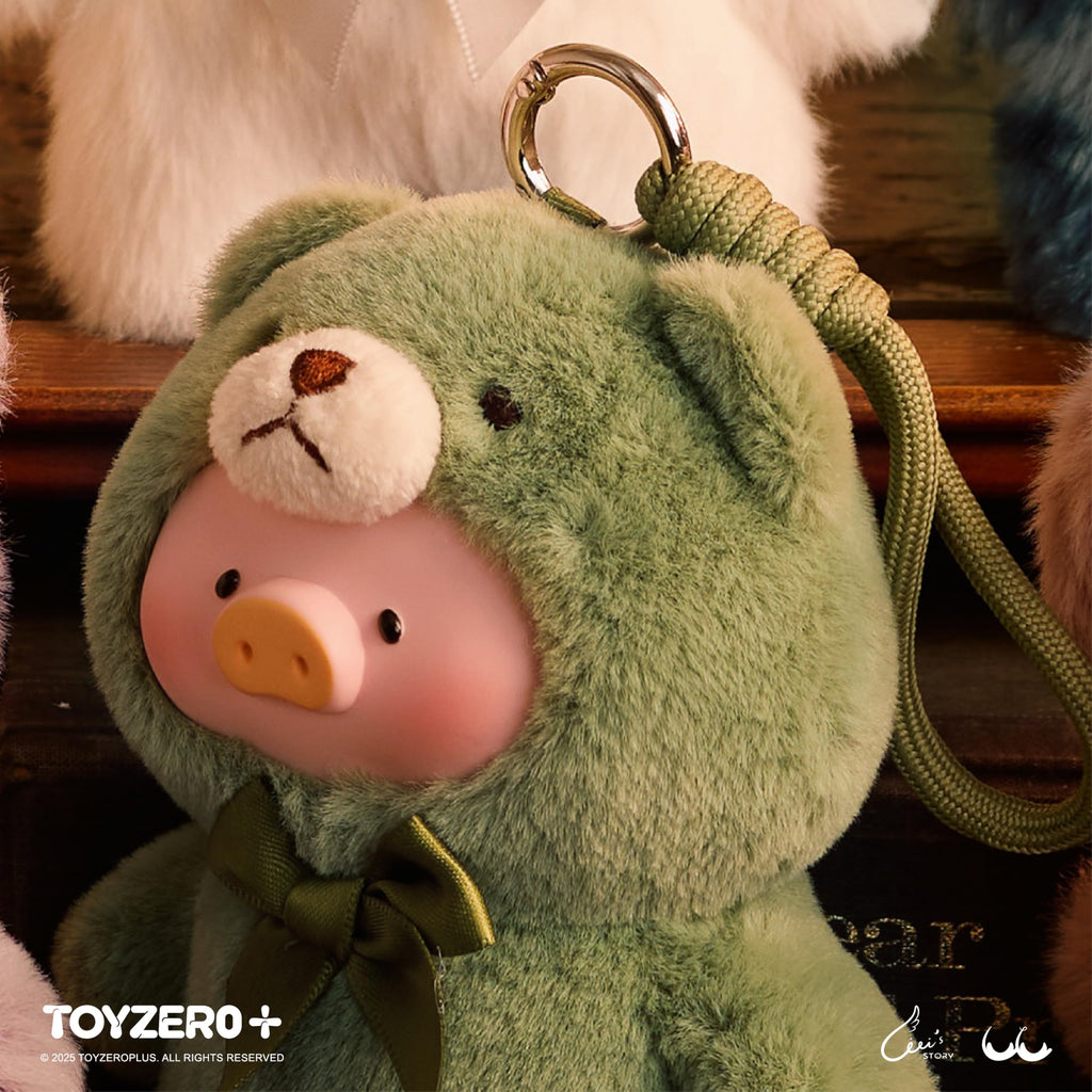 TOYZERO+ Lulu The Piggy Blind Box – 6-Pack Vintage Teddy Plush Keychain Set