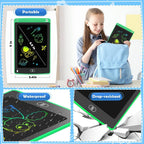 TQU Party Favor 12 Pack LCD Writing Tablet – 8.5-Inch Colorful Doodle Boards