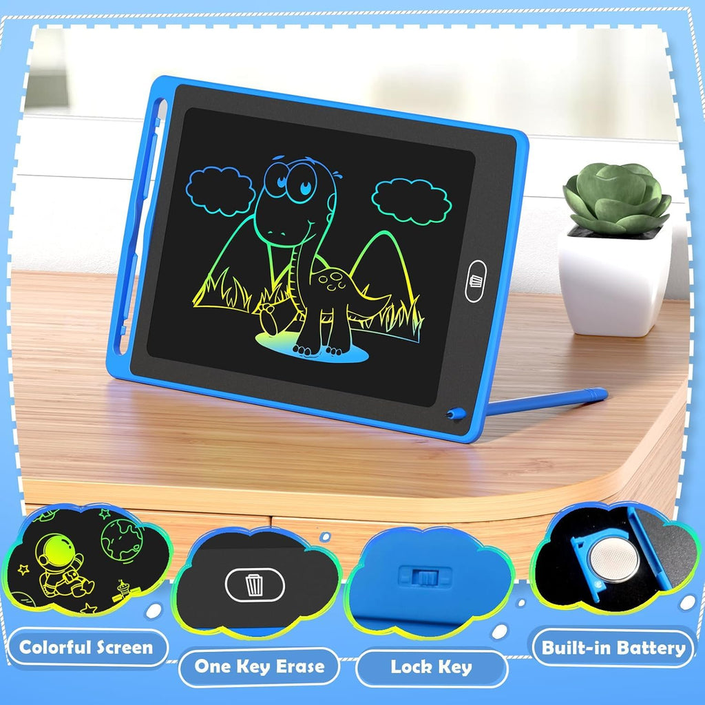 TQU Party Favor 12 Pack LCD Writing Tablet – 8.5-Inch Colorful Doodle Boards