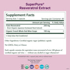 Pure Synergy SuperPure Resveratrol Extrakt | Bio Trans-Resveratrol mit Traubenpolyphenolen - 60 Kapseln