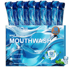 Portable Travel Size Mouthwash Packets – TSA-Approved 0.4oz Mini Mint Mouthwash (10-Pack, Alcohol & Fluoride-Free)