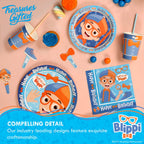 Treasures Gifted Officially Licensed Blippi Cupcake Toppers & Wrappers 24ct – Blippi Birthday Decorations