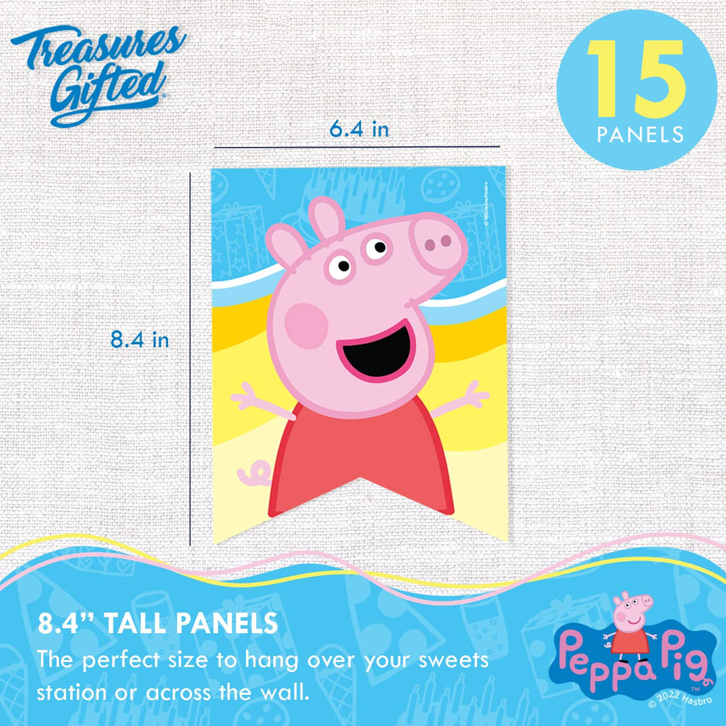 Treasures Gifted Officially Licensed Peppa Pig Birthday Banner | Peppa Pig Party Supplies
