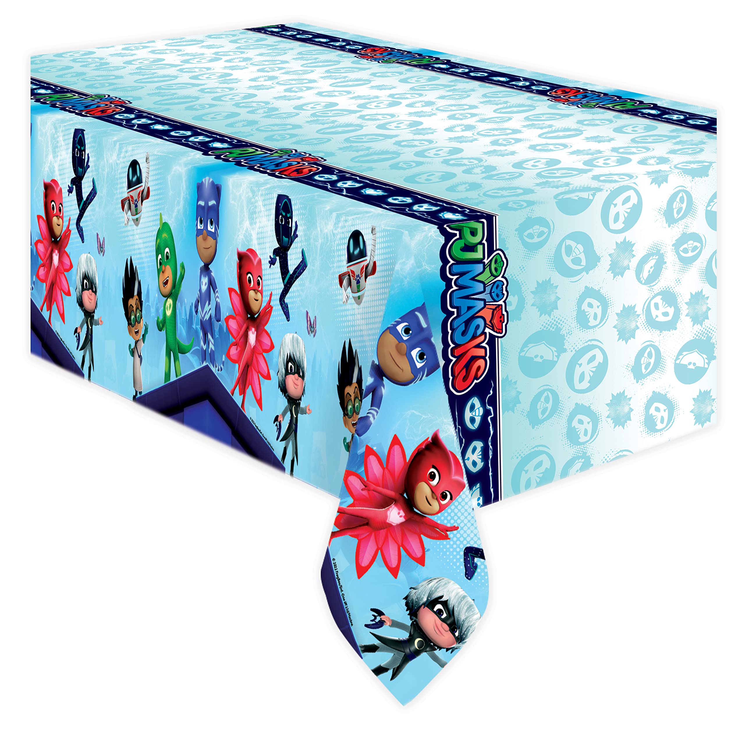 Treasures Gifted Official PJ Masks Tablecloths – Pack of 2, 54in x 108in, Plastic Party Decorations