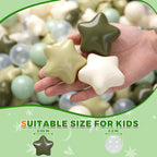 TRENDPLAY Star Ball Pit Balls 500 - Shapes for Toddlers, Party Decor & Playtime