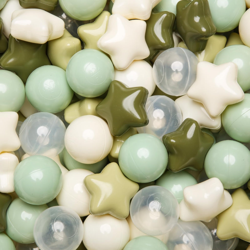 TRENDPLAY Star Ball Pit Balls 500 - Shapes for Toddlers, Party Decor & Playtime