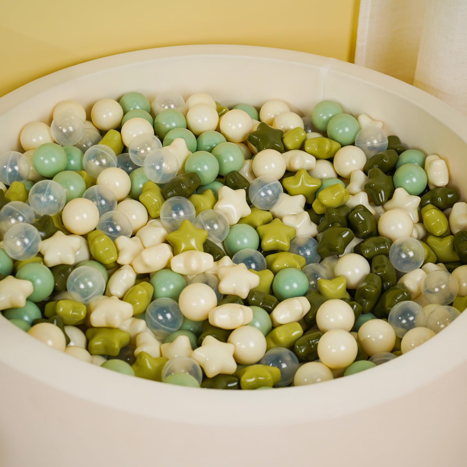 TRENDPLAY Star Ball Pit Balls 500 - Shapes for Toddlers, Party Decor & Playtime