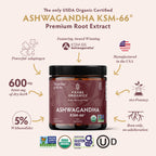 TRIBE ORGANICS Ashwagandha KSM-66 Root Powder – Organic Ayurvedic Supplement
