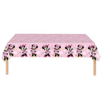 Trifoot 3-Piece Cute Cartoon Mouse Tablecloths – Pink Bow Party Plastic Covers