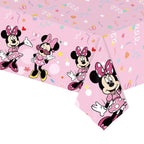 Trifoot 3-Piece Cute Cartoon Mouse Tablecloths – Pink Bow Party Plastic Covers