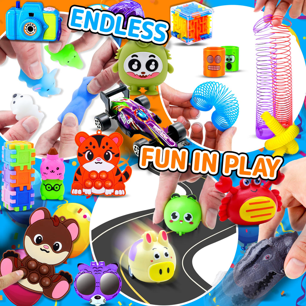 TRIRAXUS 2000 PCS Party Favors for Kids — Bulk Fidget Toys & Classroom Prizes