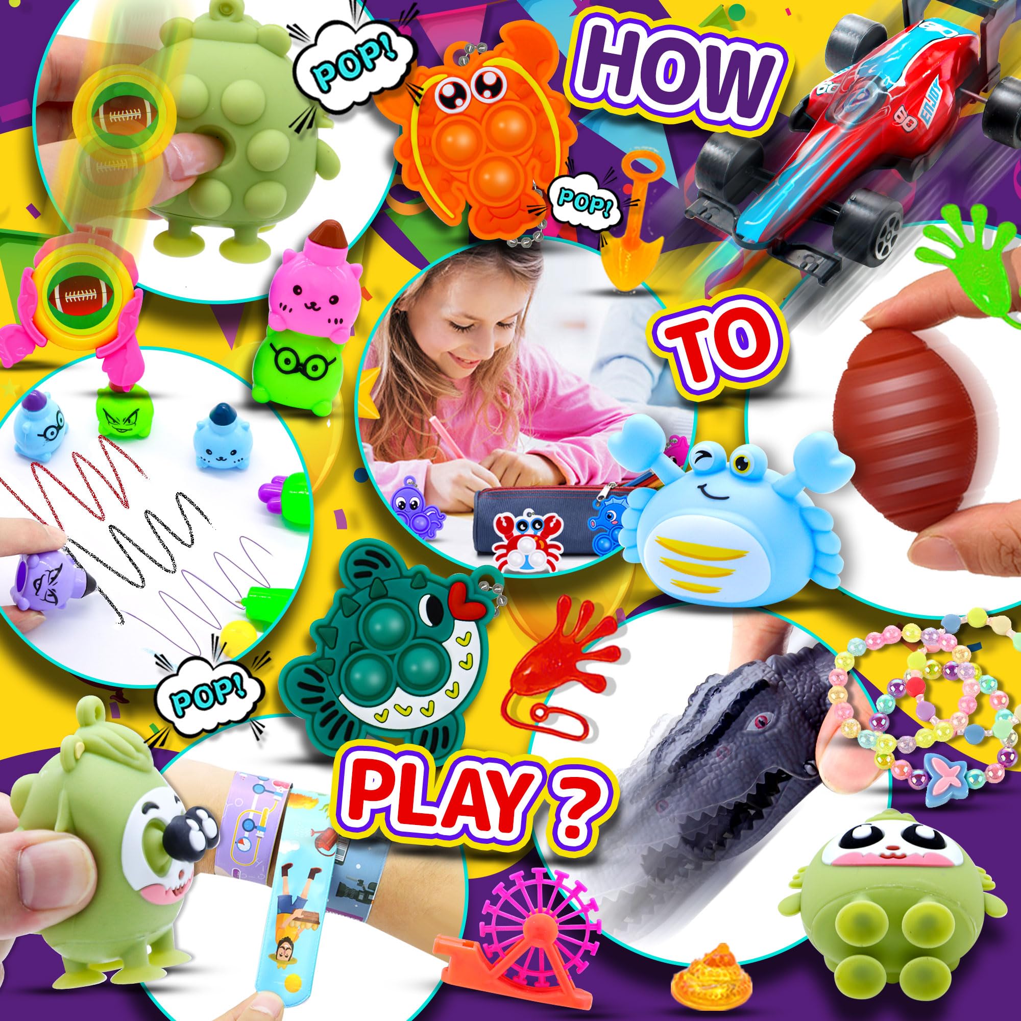 TRIRAXUS 1000 Pcs Party Favors for Kids – Bulk Fidget Toys, Goodie Bags, Classroom Prizes