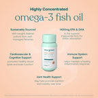 True Grace Omega-3 Fish Oil - 180 Softgels | 1400 mg EPA + DHA | Organic, Gluten Free, Soy Free