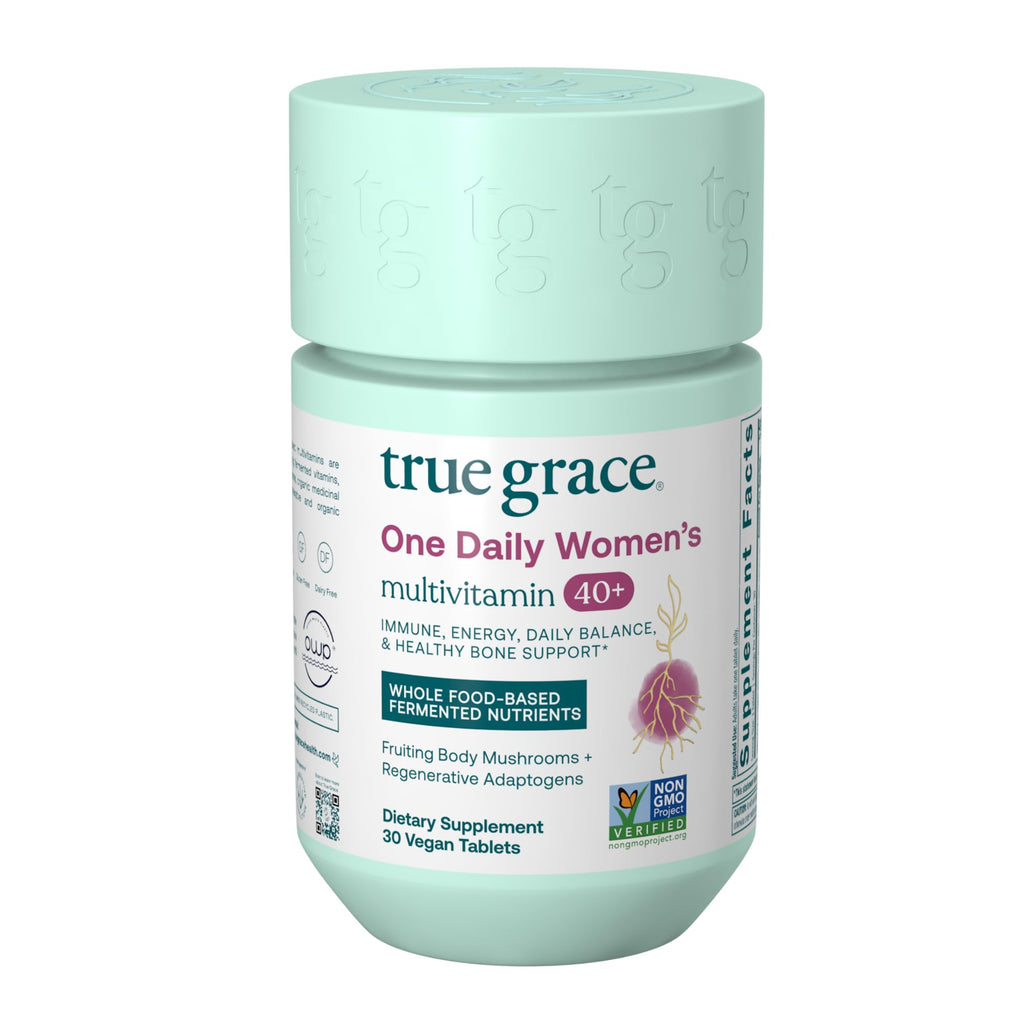True Grace One Daily Multivitamin für Frauen 40+ – Fermentierte Mineralien, Bio-Adaptogene & Pilze