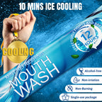 Portable Travel Size Mouthwash Packets – TSA-Approved 0.4oz Mini Mint Mouthwash (10-Pack, Alcohol & Fluoride-Free)