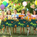 Tudomro 3-Piece Dinosaur Tablecloths – Large 54 x 108 in Disposable Birthday Table Cover