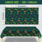 Tudomro 3-Piece Dinosaur Tablecloths – Large 54 x 108 in Disposable Birthday Table Cover