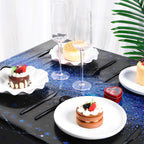 Tudomro 3-Piece Happy Birthday Tablecloths – Black & Blue, 108 x 54 in