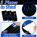 Tudomro 3-Piece Happy Birthday Tablecloths – Black & Blue, 108 x 54 in