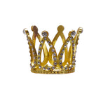 TUETOE Mini Infant Crown – Gold Crystal Rhinestone Cake Topper for Newborn Photo Props