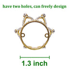 TUETOE Mini Infant Crown – Gold Crystal Rhinestone Cake Topper for Newborn Photo Props