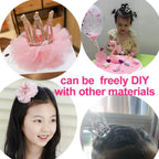 TUETOE Mini Infant Crown – Gold Crystal Rhinestone Cake Topper for Newborn Photo Props